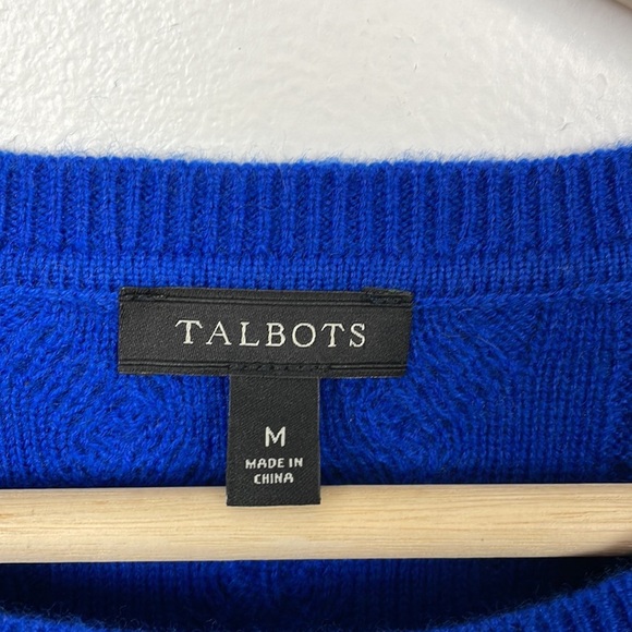 Talbots Wool Blend sweater women Medium long sleeve pullover button shoulder top - Picture 8 of 8